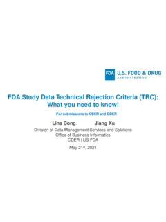 ts anda|FDA Study Data Technical Rejection Criteria (TRC): .